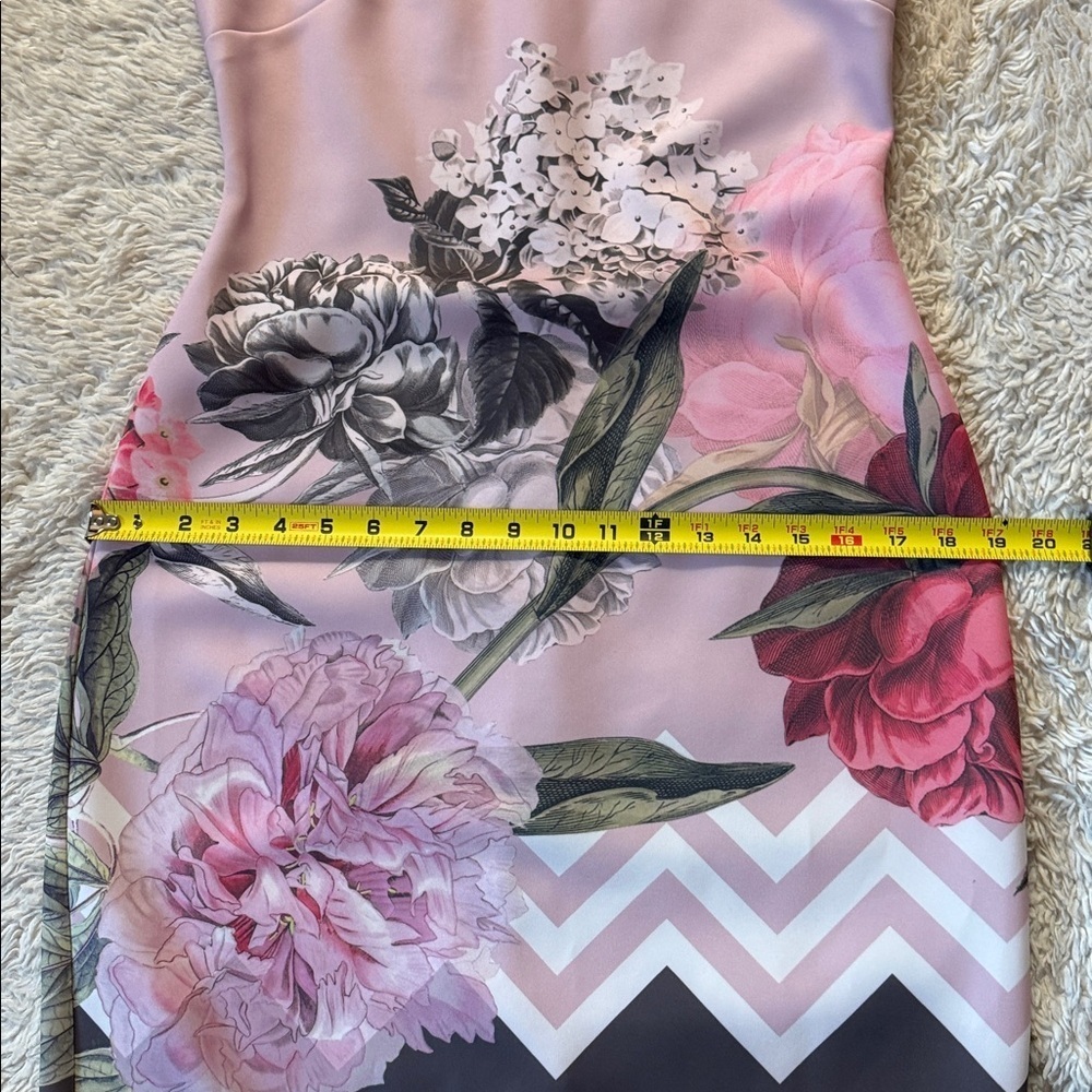 NWT TED BAKER  Arionah Palace Gardens Scallop Dusty Pink dress size 3, size US 8 - Picture 10 of 16